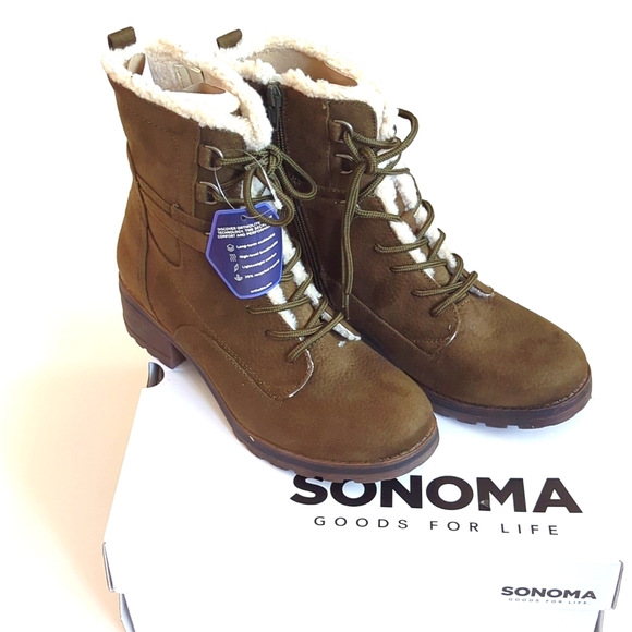 Sonoma Goods For Life Platypus Women's Sherpa-Lined Combat Boots - Picture 6 of 6